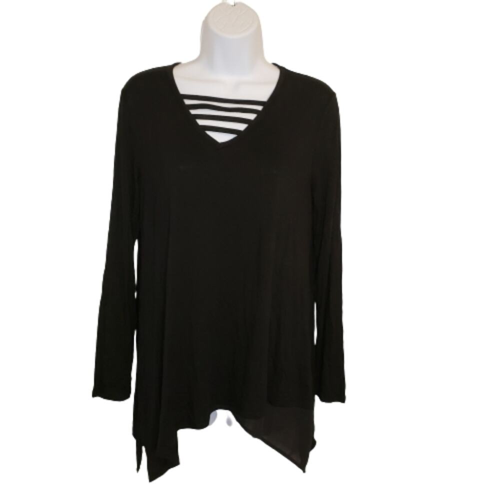 Linda Matthews Assymetrical Long Blouse